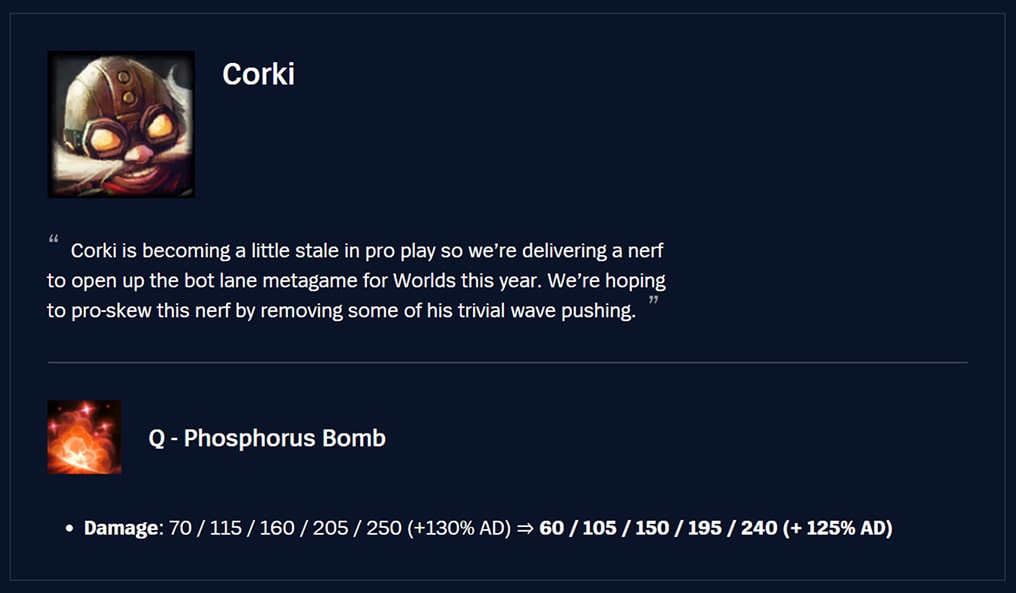 Corki Patch 25.19