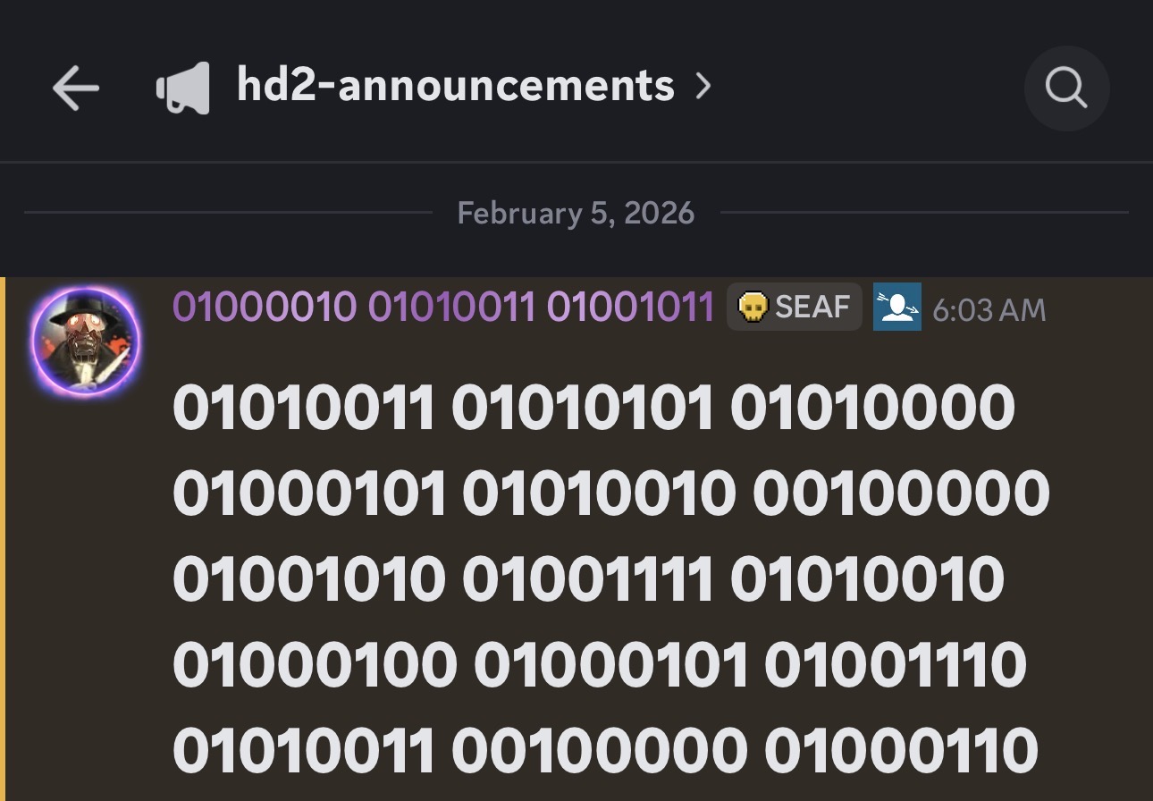 Automatons Have Invaded the Helldivers Discord