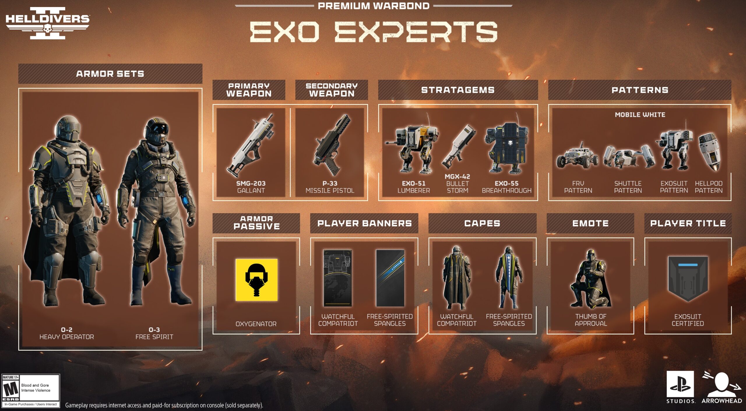 Helldivers 2 Mech Warbond “Exo Experts” Revealed
