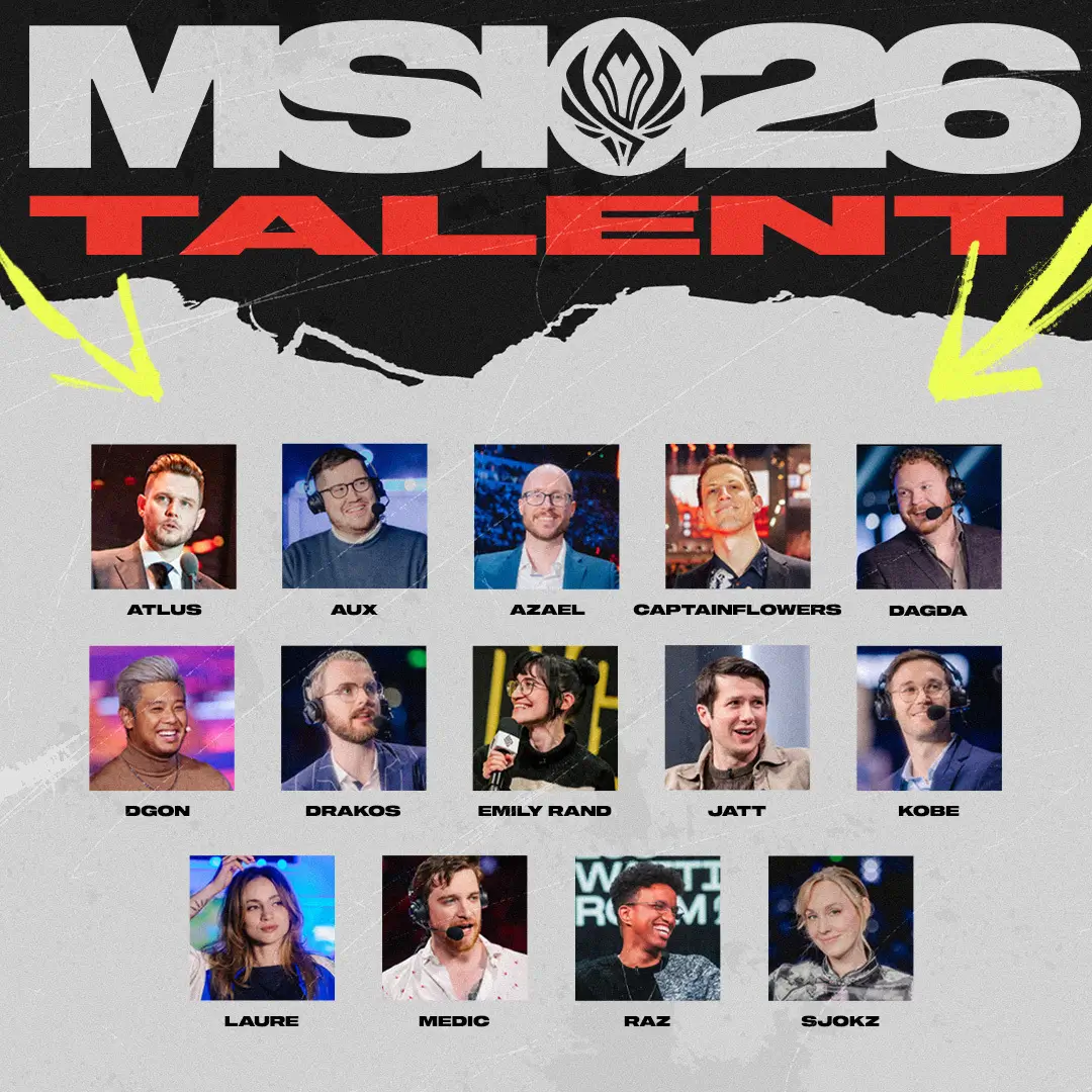 MSI 2026 Talent Lineup Revealed: Riot Reveals Big Talent for South Korea