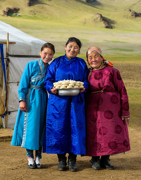 Family in Mongolia