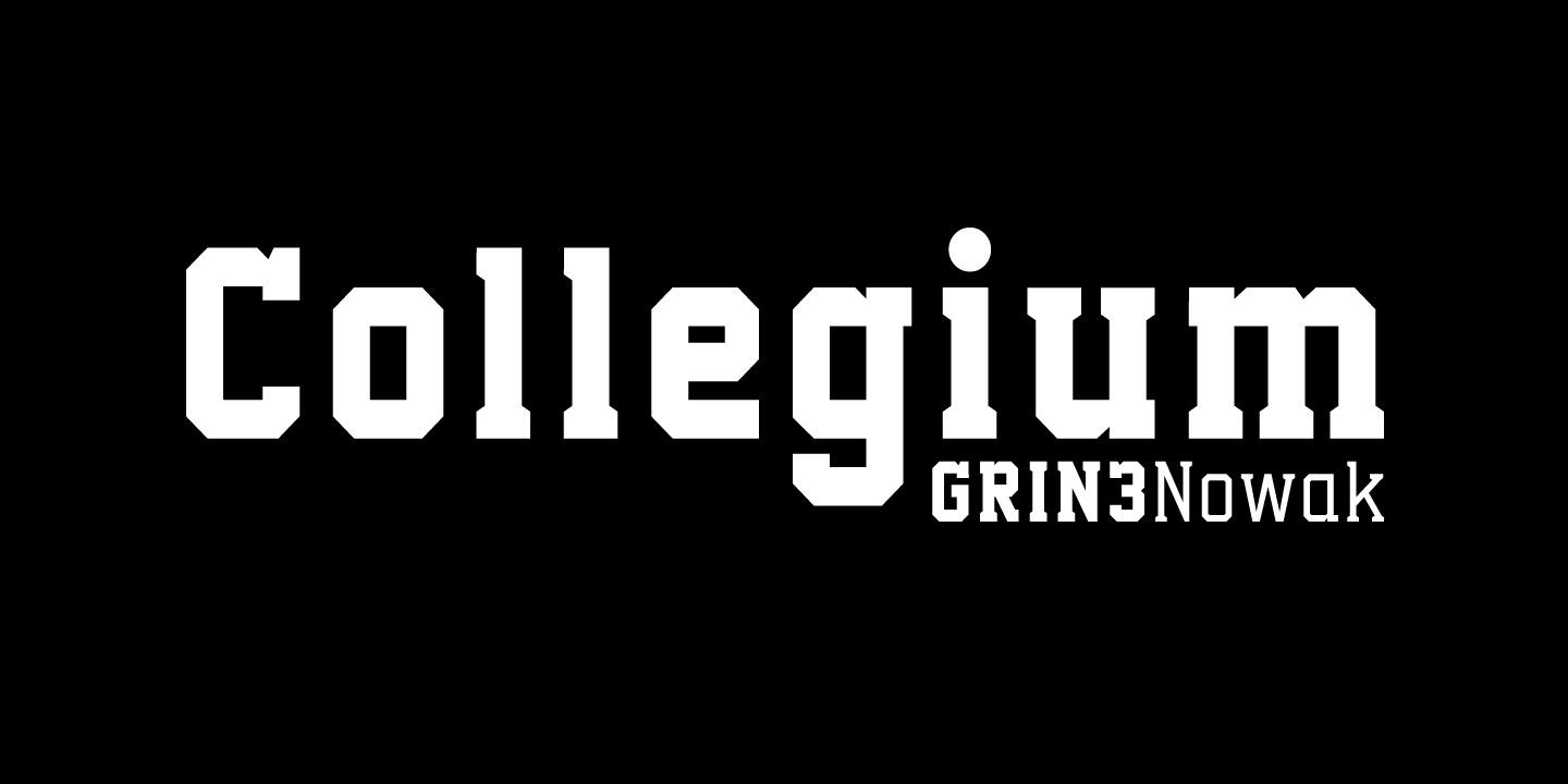 Collegium Font Family by GRIN3 (Nowak) Font Bros