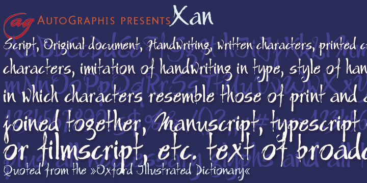 Xan Font Family by Autographis | Font Bros