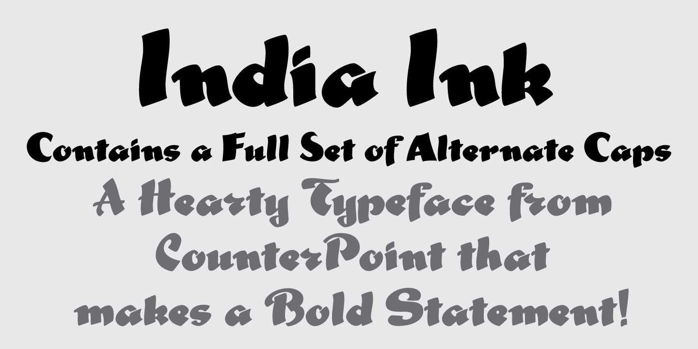 India Ink Font Style by Counter Point | Font Bros