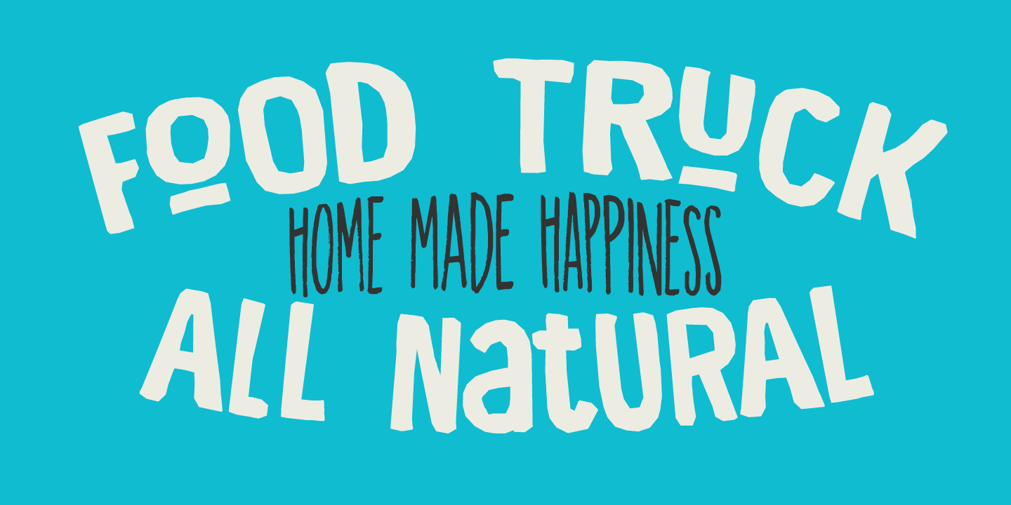 Food Truck Font Family by Hanoded Font Bros