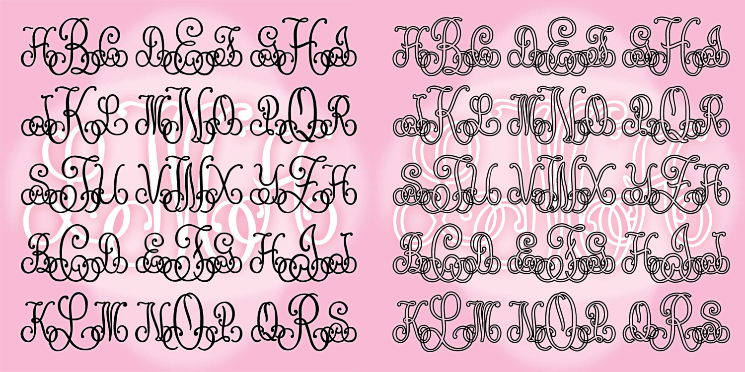 Lace Monograms Font Family by Harold's Fonts Font Bros