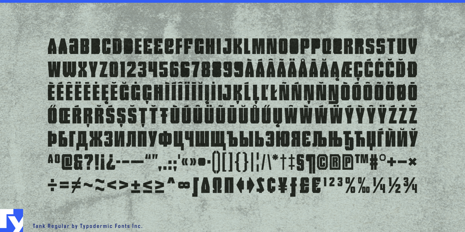 Tank Font Family by Typodermic | Font Bros