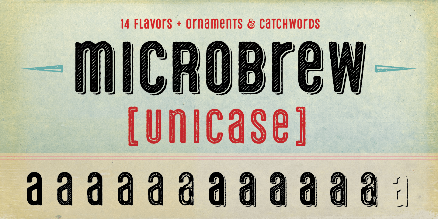 Microbrew Unicase Complete Font Family by Albatross Font Bros