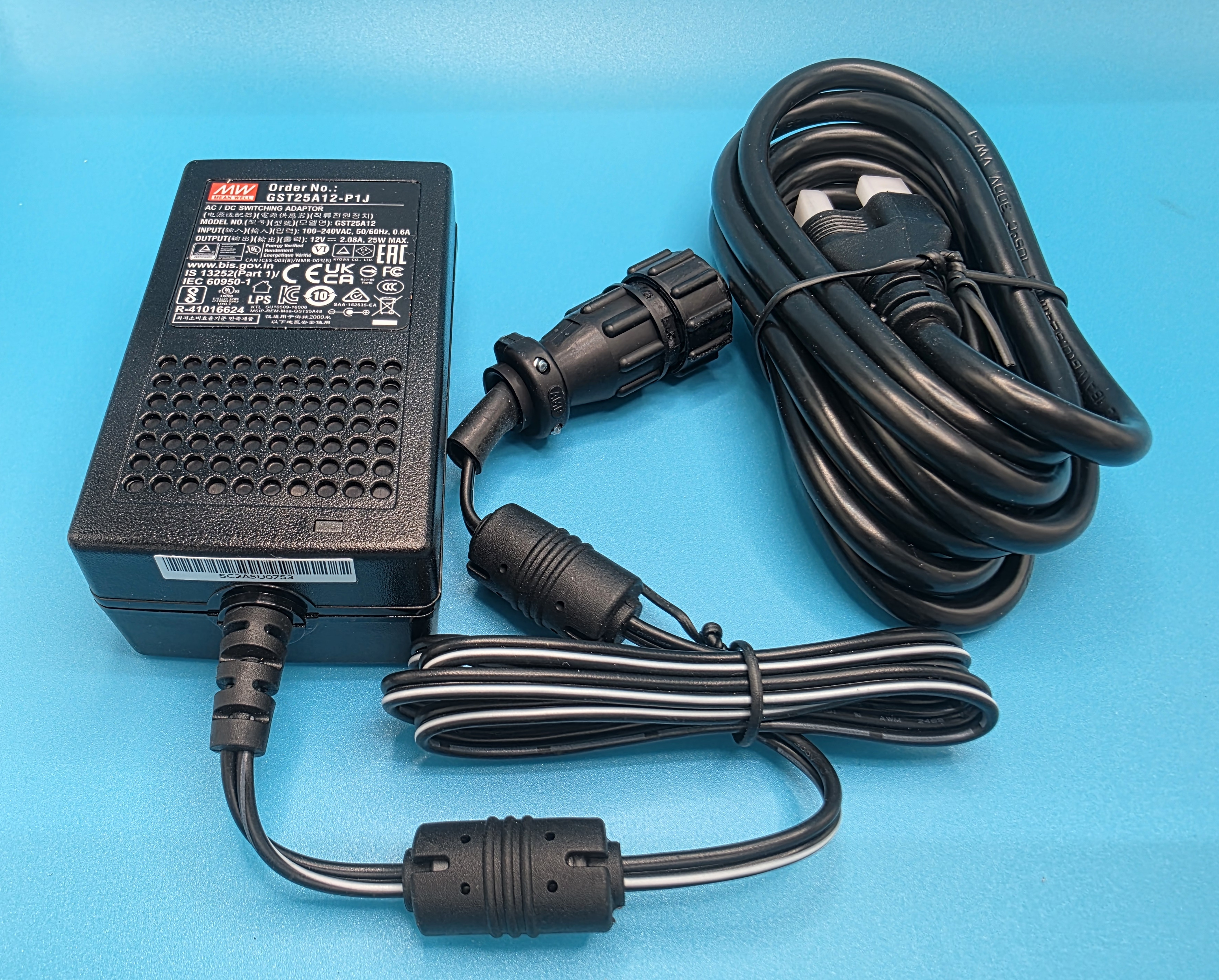 Alimentation Mean Well GST25A12-P1J - 25W 12V - Neuf Sous Emballage