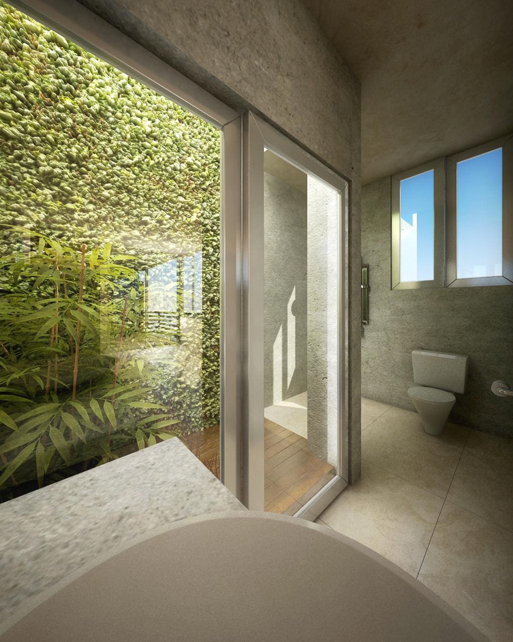 Miramar- Garden unit. indoor outdoor shower