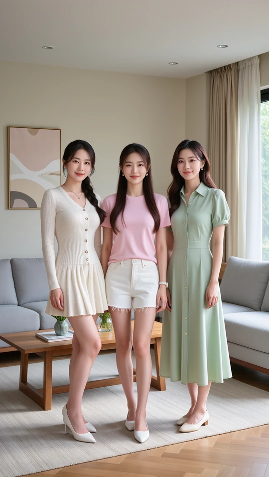 Three young slave girls