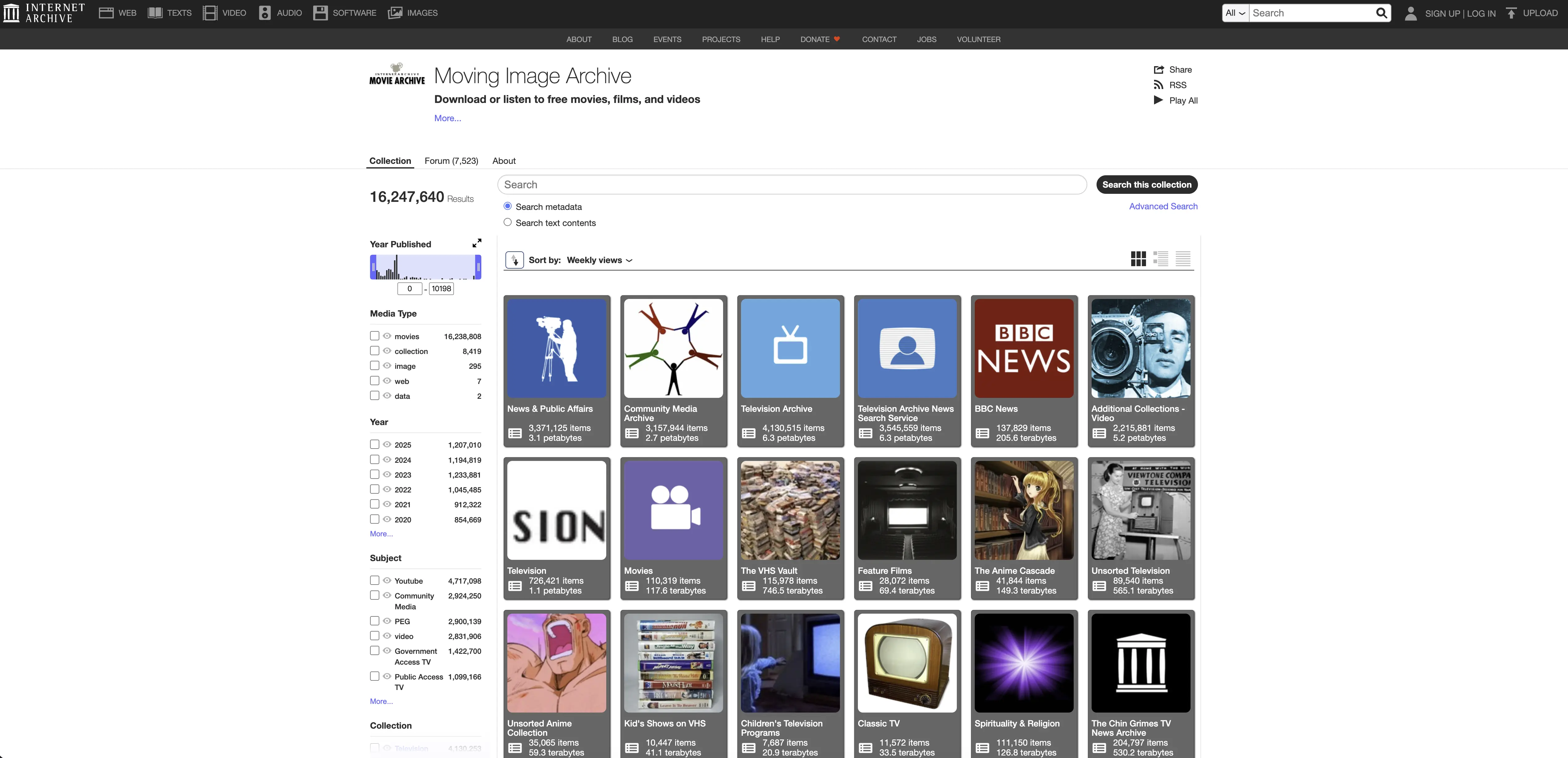 Internet Archive — free unblocked movie streaming platform